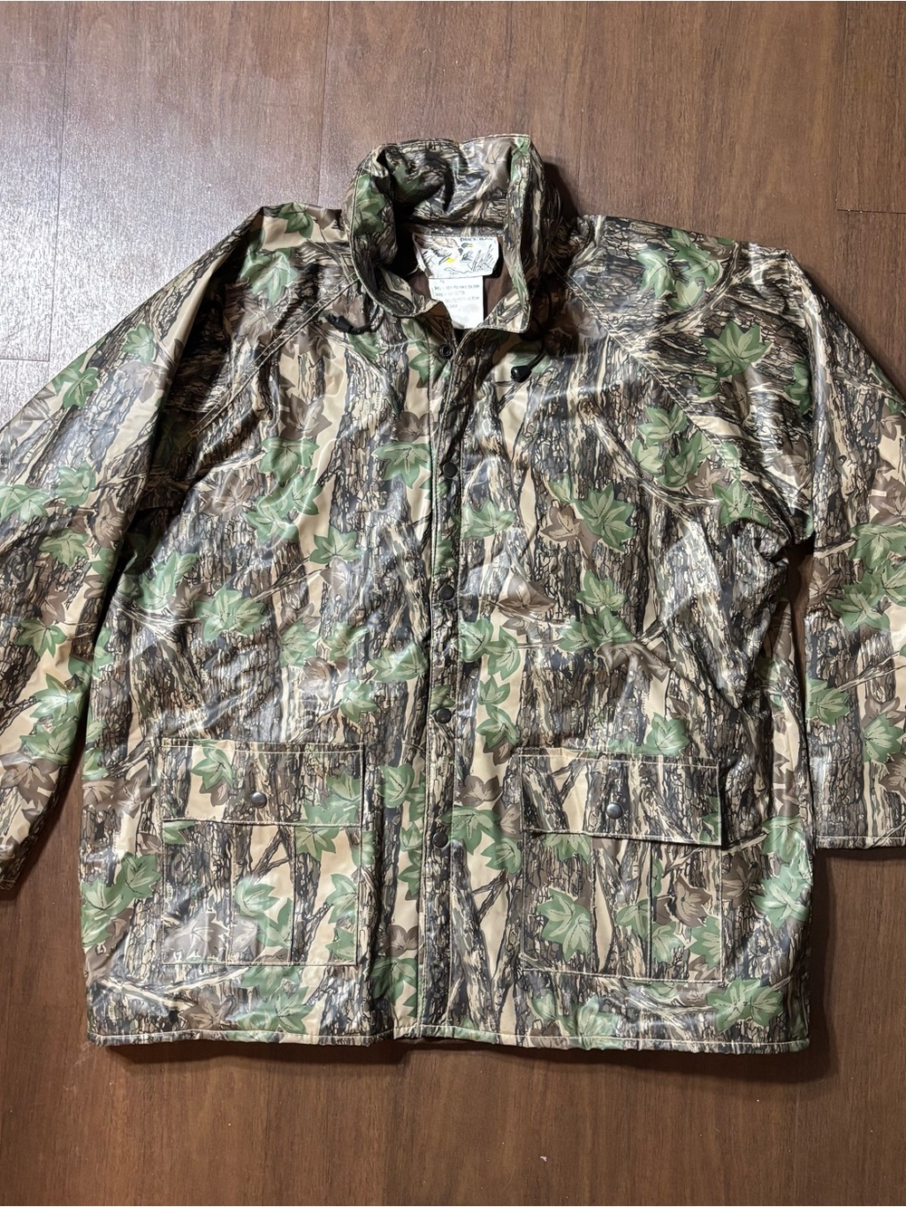vintage Duck Bay camouflage hunting or rain jacket